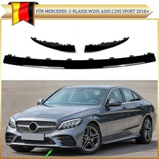 Schwarz Front Spoiler Lippe Stoßstange für Mercedes W205 S205 A205 Sport 2018-24