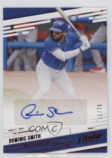 2021 Panini Chronicles Prestige Auto Red 11/75 Dominic Smith #PR-DS Auto 04tw