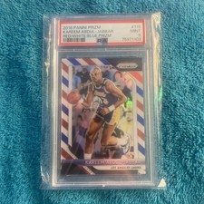 Kareem Abdul-Jabbar 2018 Panini Prizm Red/White/Blue Prizm #115 (PSA 9)