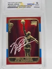 Michael Jordan Autograph Red Holo Refractor NBA Bulls Grade 10 Gem Mint!