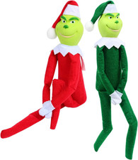 Grinch Elf for The Shelf Dolls, 12 Inches Red and Green 