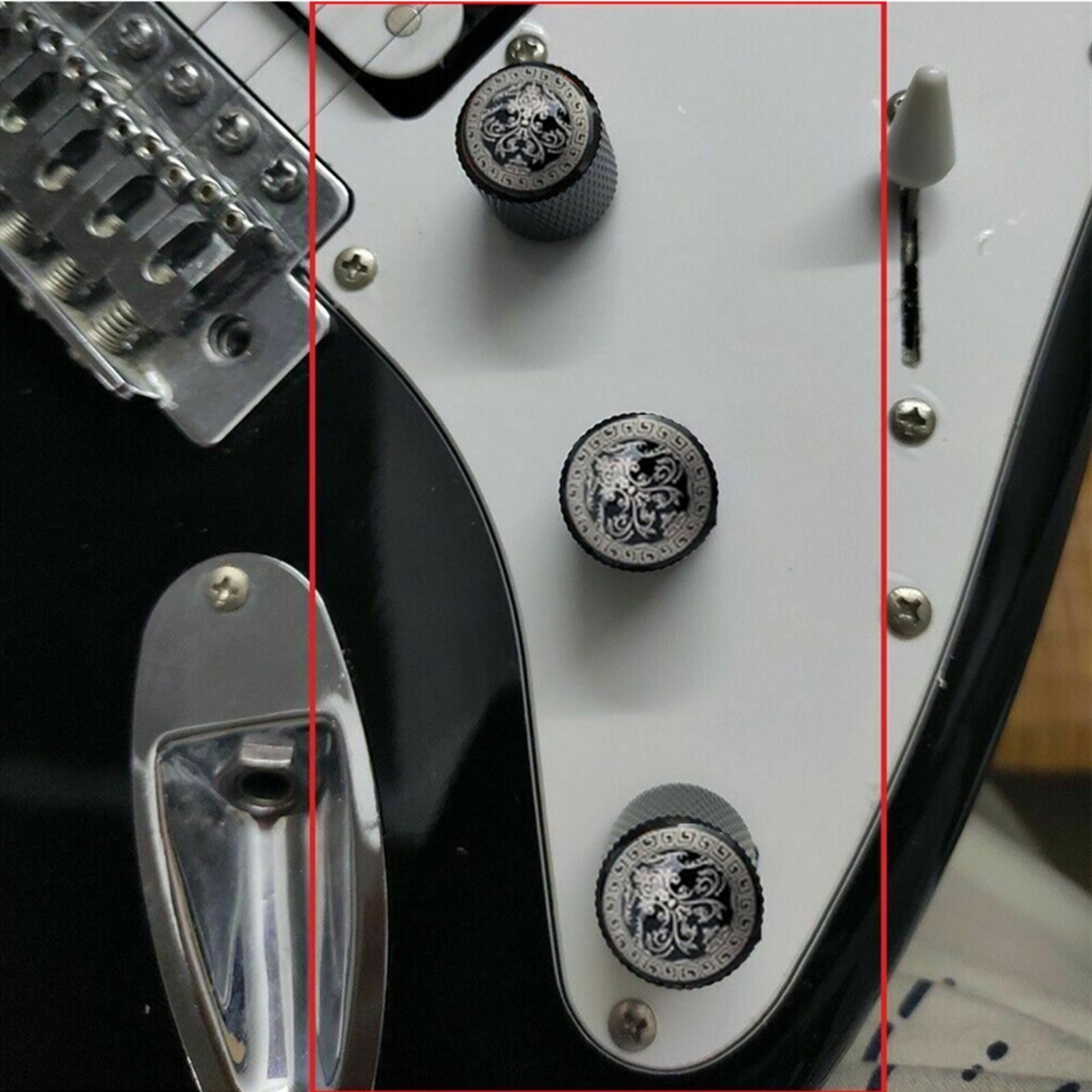 3Pack Knurled Volume Tone Control Knob Switch Replacement Cap Electric Guitar k