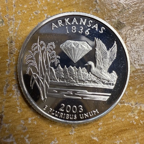 One 2003 S Silver Arkansas Quarter in Proof - T238