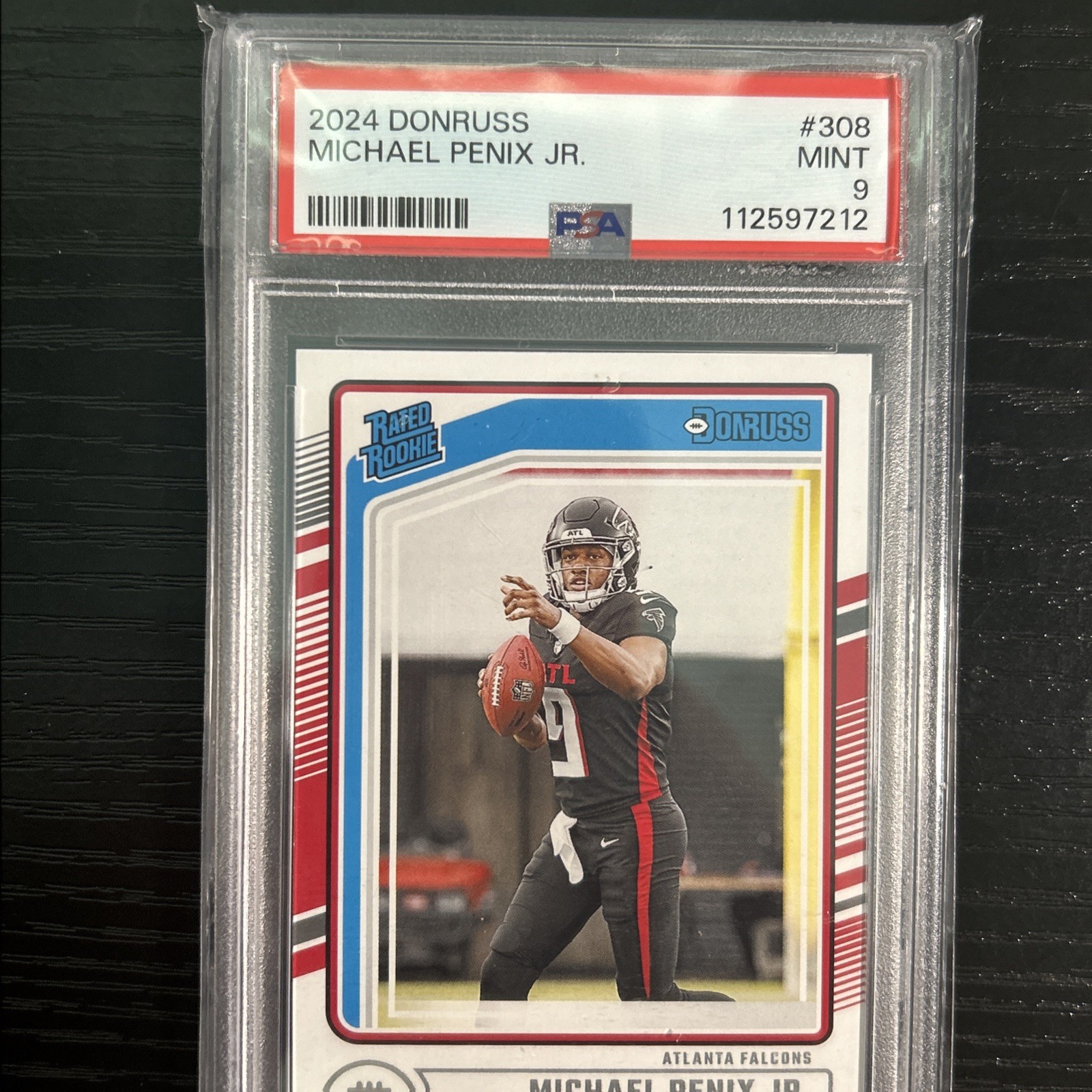 2024 Panini Donruss - Rated Rookie Michael Penix Jr. #308 (RC) PSA 9 Mint