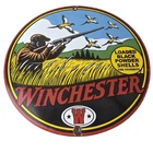 Vintage Winchester Porcelain Sign - Powder Shot Gun Shells Gas Pump Sign