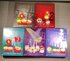 South Park DVD Lot Season 1,2,3,4,6 Full Complete Seasons w/Slipcovers EXCELLENT