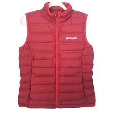 Columbia Jacket Women M Red Puffer Vest Women Duck Vest Down Puffer Jacket Women