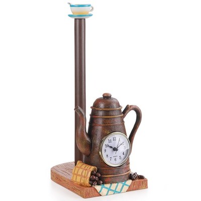 Chef Towel Holder with Wine Barrel, Decorative Kitchen Towel Stand with Woode...