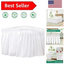 Luxurious Wrap Around Bed Skirt for Queen Beds - 16" Drop, Easy Fit Washable