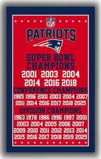 Football Team Souvenir Flag 90x150cm 3x5ft Patriots Champions Home Decor Banner