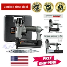 Professional Grade Pneumatic Brad Nailer and Stapler for Home DIY Projects