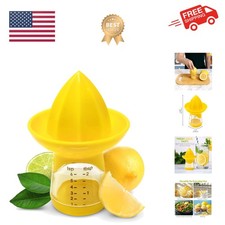 Lemon and Lime Small Hand Juicer and Reamer, Built-In Measuring Cup, 1oz/30ml...