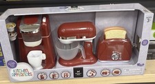 NEW KIDS 3 MEMBER'S MARK 3 PIECE GOURMET KITCHEN APPLIANCE PLAYSET - RED 2023