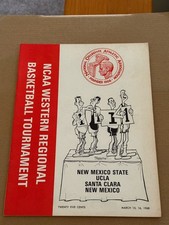 1968 NCAA Final four West Regional Basketball Program UCLA Lew Alcinder ...