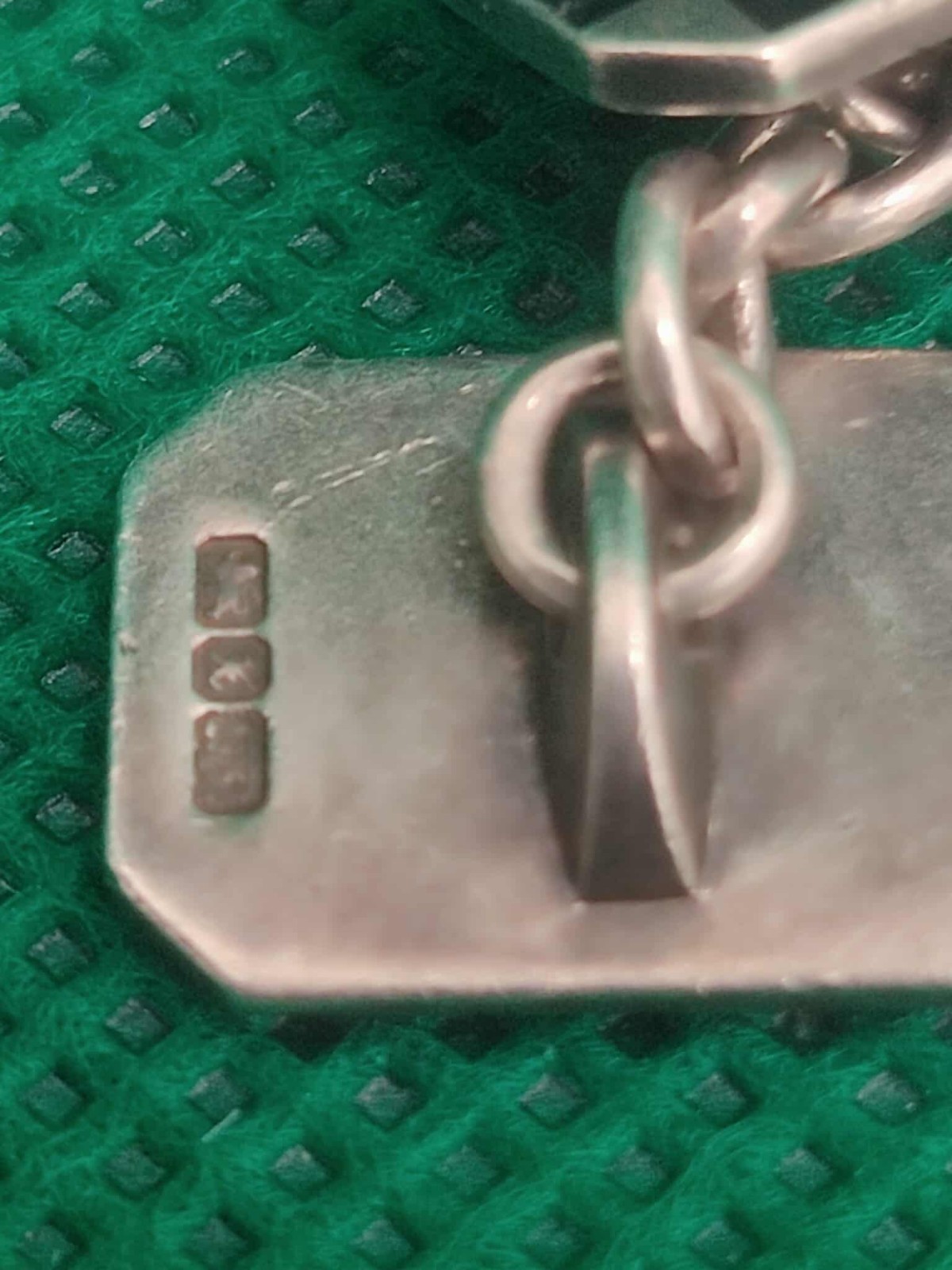 Sterling Silver White/Black Rectangular Check T-B… - image 3