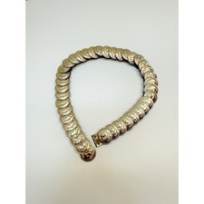 Vintage Gold Metallic Coin Lion Head Elastic Stretch Belt