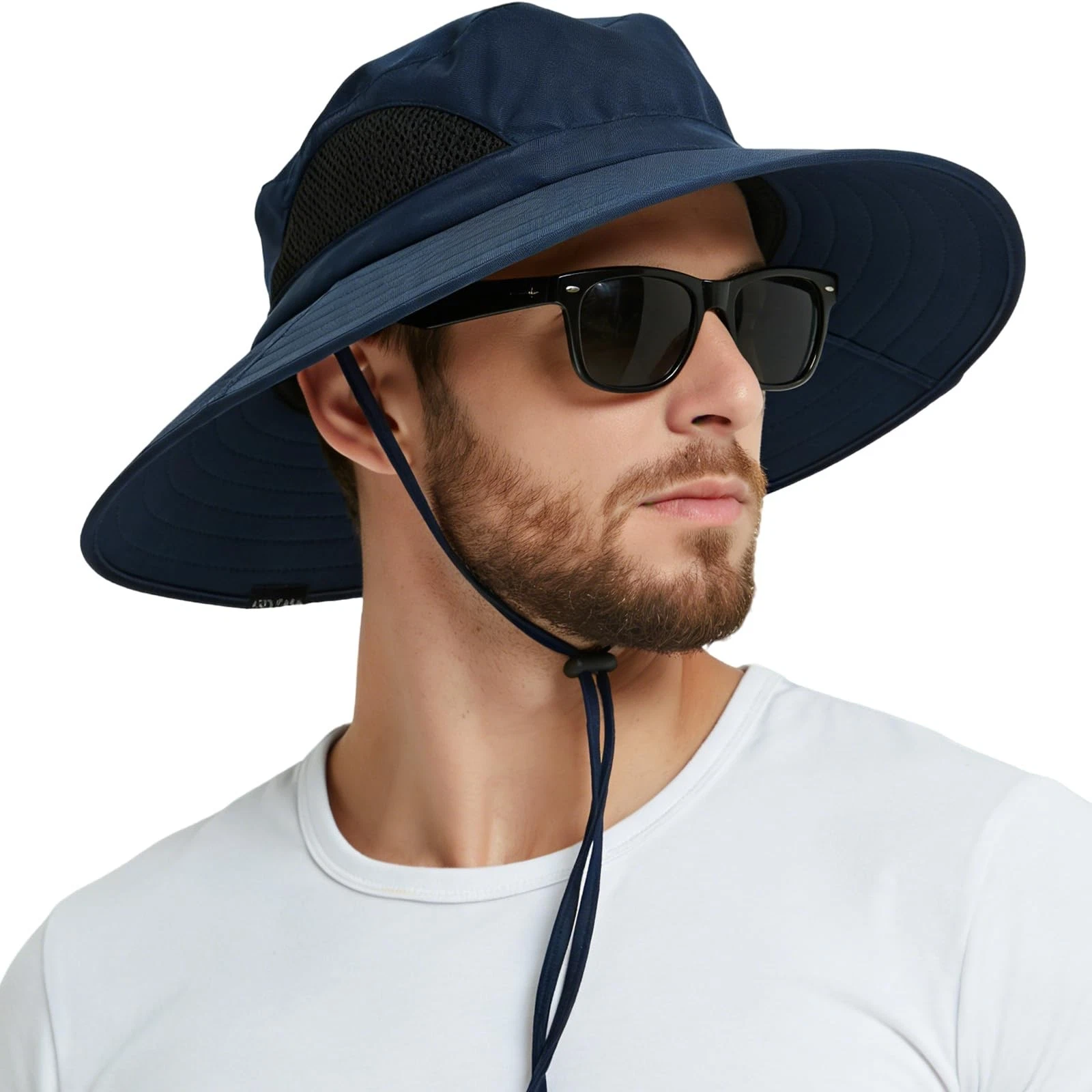 Wide Brim Sun Hat, UPF 50+ UV Protection Waterproof Packable Bucket Hat for M...