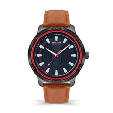 Kenneth Cole Reaction Men's Analog Watch Leather Strap KRWGA2178203