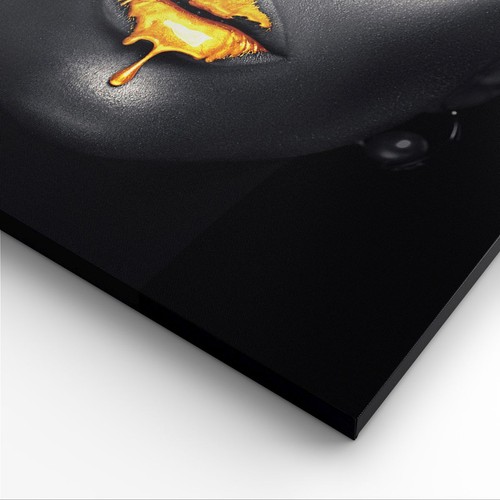 Quadro su Tela 70x100cm Oro Bocca Nero Stampe Immagini Quadri Moderni Murale - Foto 4 di 10
