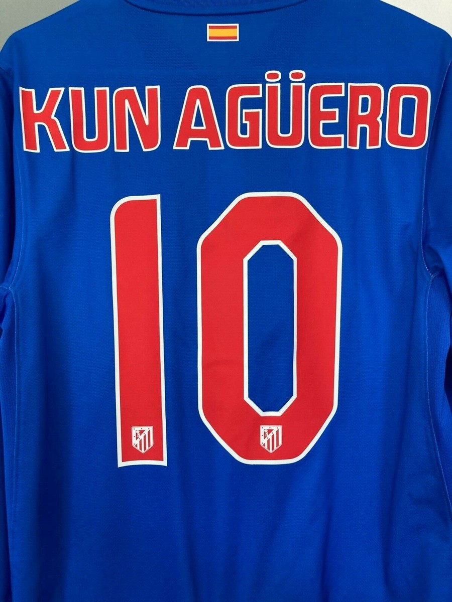 Authentic Sergio Kun Agüero 2010-2011 Atletico Madrid Player Issue