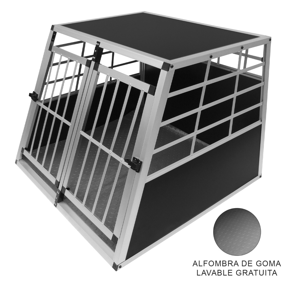 Jaula de Transporte de Coche para Mascotas Caja de Viaje de Aluminio...