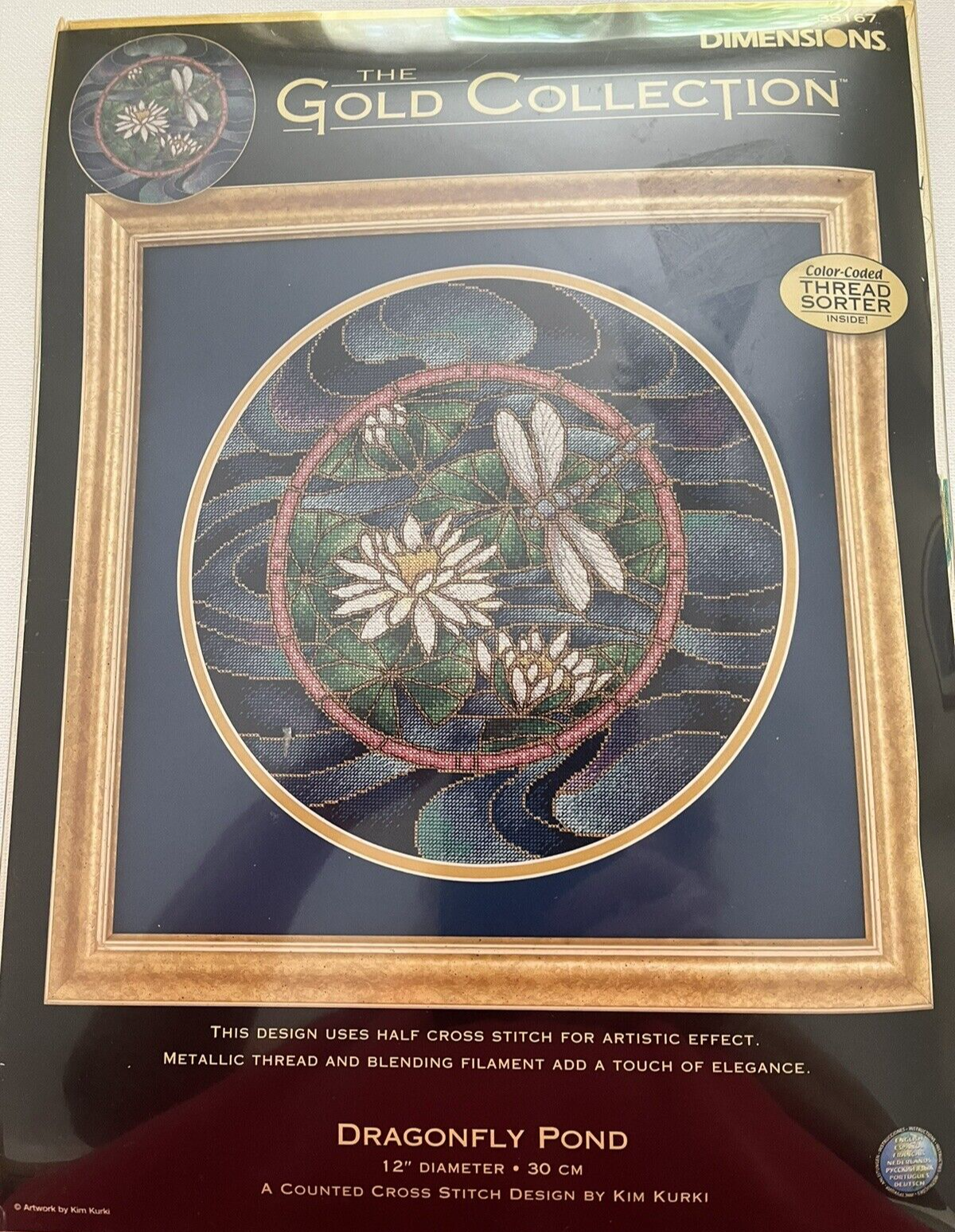 New Sealed Dragonfly Pond Cross Stitch by Dimensions The Gold Collection 35167