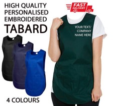 Custom Personalised TABARD Work Wear Embroidered Company TEXT Cleaning Apron 
