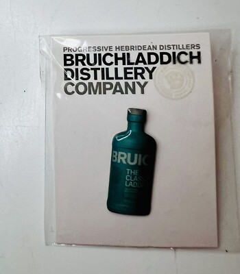 NEW Bruichladdich Pinback Metal Islay Single Malt Scotch Distillery Bottle