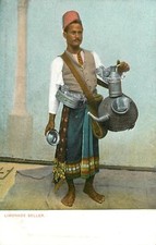Postcard Egyptian Lemonade Seller 74 Man With Fancy Silver Jug