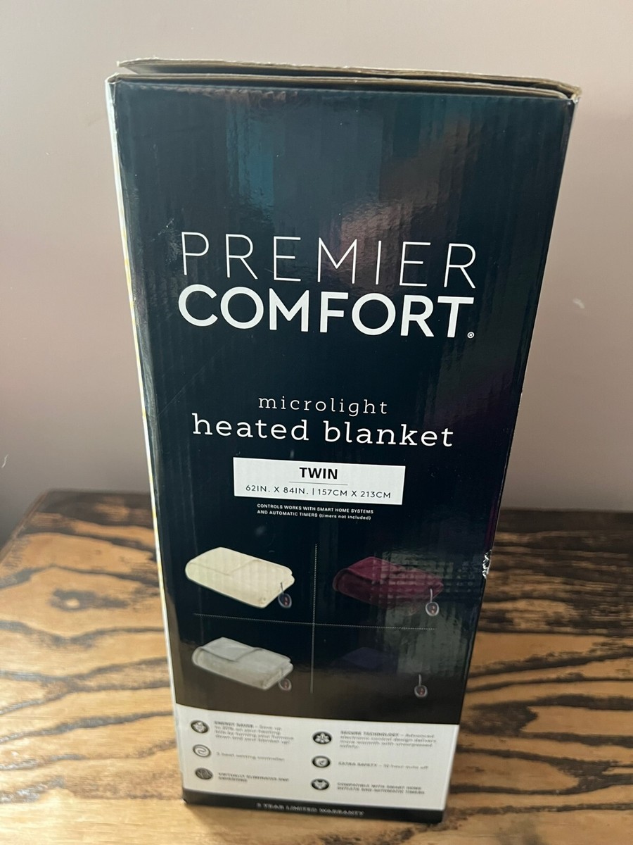 Premier Comfort Microlight Heater Electric Blanket Twin Size, White NEW |  eBay