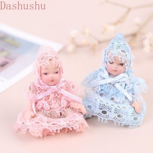 1:12 Casa de muñecas victoriana Miniatura Muñeca de porcelana Bebé Vestido Accesorios Nuevo - Imagen 1 de 11
