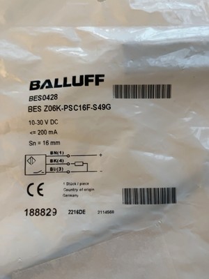 1P BALLUFF BES0428 BES Z06K-PSC16F-S49G Accept counteroffer