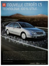 2001 CITROEN C5  Vintage Original Print AD | Silver sedan photo France