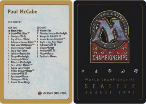 マジック：ザ・ギャザリング World Championship Decks 1997 PaulMcCabe マジック：ザ・ギャザリング World Championship Decks 1997