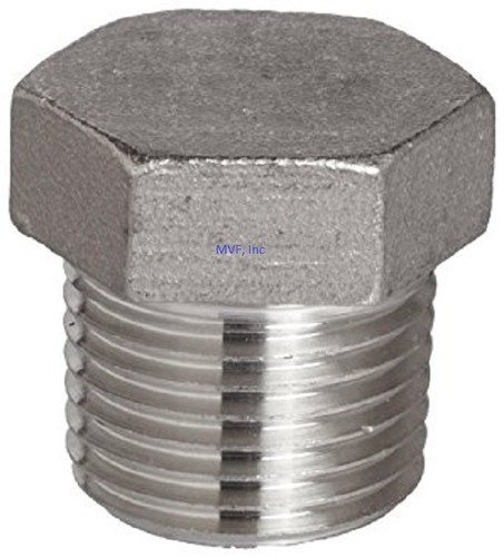 1/4" 3M/6M Threaded (NPT) Hex Head Plug Solid 316 Stainless Steel SS130201316 - 第 3/6 張圖片