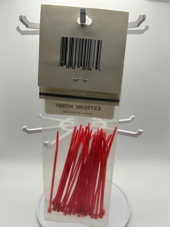 RACERS EDGE - 4 INCH FLOUR PINK TIE WRAPS - (30 PC) - #5604PK - ZIP TIES - NEW - Image 2 of 2