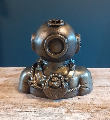 Stein Garten Vintage Tauchmaske Indoor Outdoor Frostfest Statue Ornament Teich 