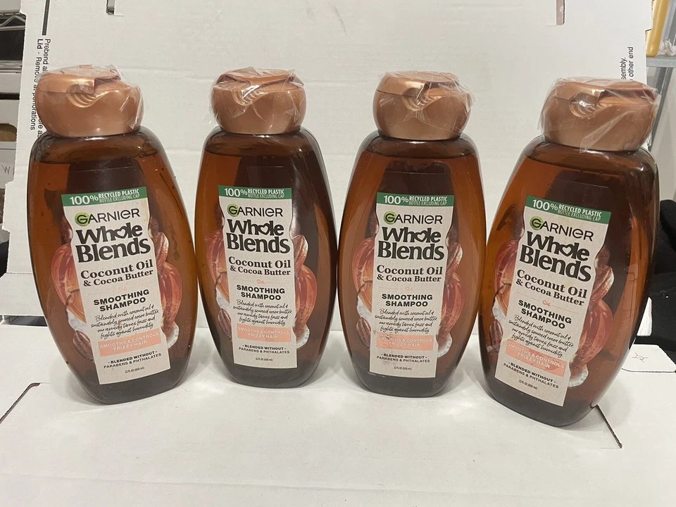 4 champú suavizante Garnier aceite de coco y extractos de manteca de cacao 22 OZ LEER NOTA* Foto 2 de 4