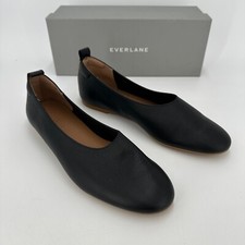 Everlane The Italian Leather Day Glove Flats in Black size 11 Women's Career nib