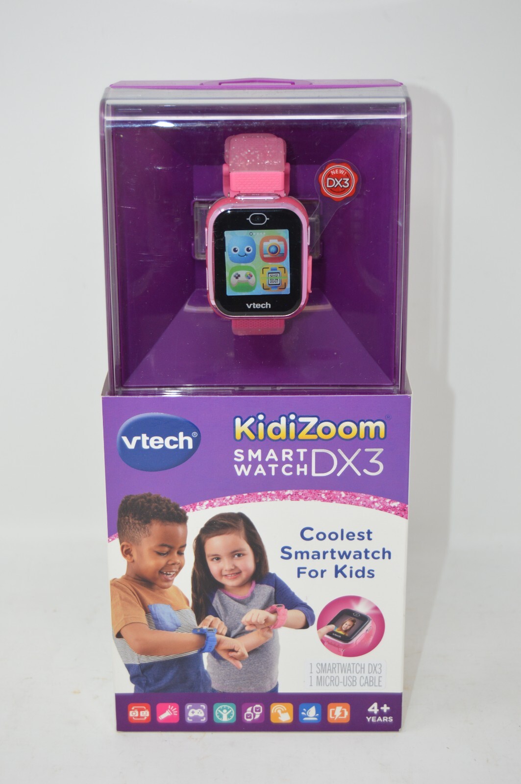 Vtech KidiZoom Smart Watch DX3 Ages 4+ Pink/Glitter Includes Watch & USB Cable™ eBay