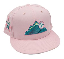 Colorado Rockies New Era 2021 All-Star Game Patch 59FIFTY Size 8 Pink Hat Cap
