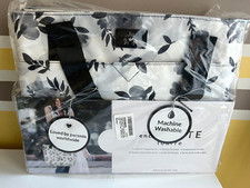 New JUJUBE ENCORE TOTE DIAPER BAG w/ Change Pad Floral Watercolor ice 18x12 6"