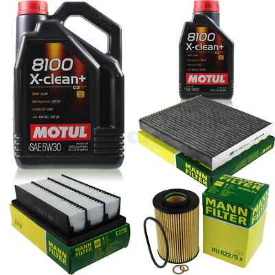 MOTUL 6 L 5W-30 MOTOR-ÖL+MANN-FILTER für Hyundai Santa Fé II CM 2.2 CRDi 4x4 GLS