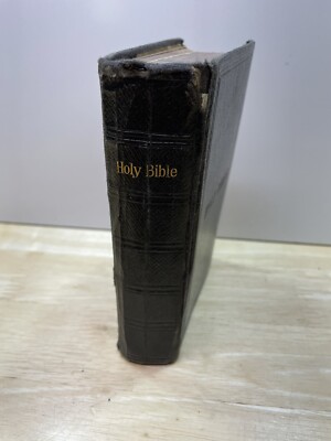 Antique 1924 HOLY BIBLE, Cambridge University Press black leather