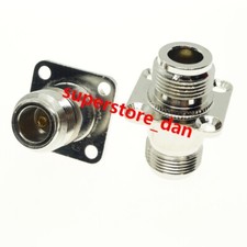 1X N female to N female jack in series flange 4 Hole mount RF Adapter Connector