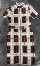 Color Block Women Knit Sweater Dress With Belt