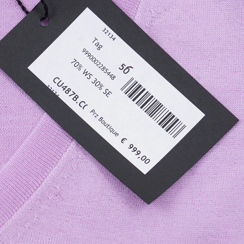 Suéter Cruciani Slim-Fit Lavanda Ligero Cachemira XXL (Eu 56) Nuevo con Etiquetas Foto 4 de 4