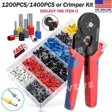 1200PCS Cable Wire Cord Pin End Bootlace Ferrule Terminals Crimp Connectors Kit
