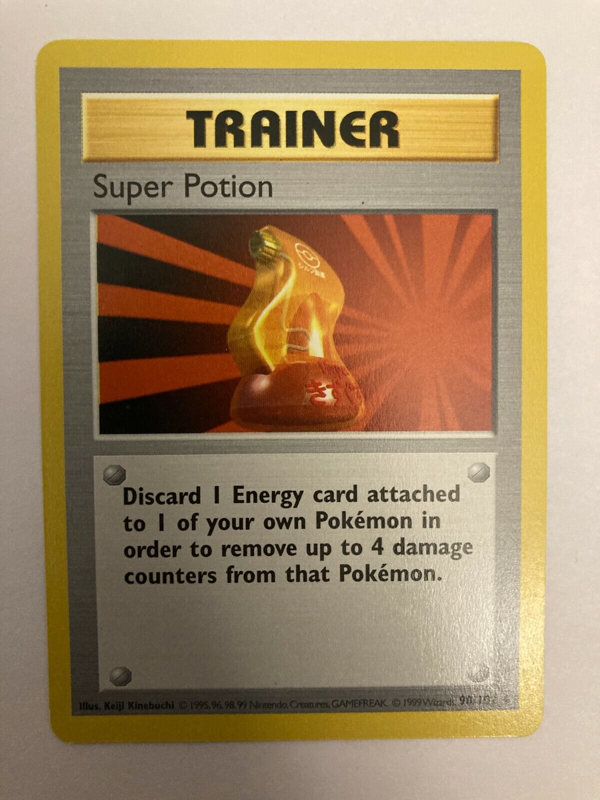 Pokemon Trainer Super Potion Shadowless Base Set Uncommon (90/102) TCG Card NM