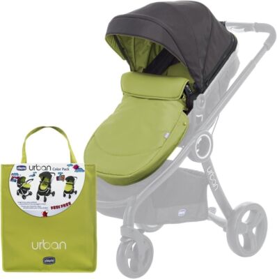 Chicco Urban Kinderwagen Colour Pack Wimbledon grün Verdeck Sitzeinlage Beinbezug